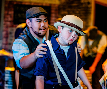 Two guys in a theatre production